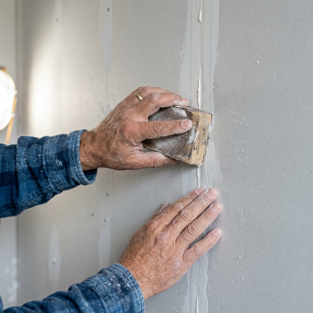 Professional drywall finishing craftsman at work in Lawton Oklahoma